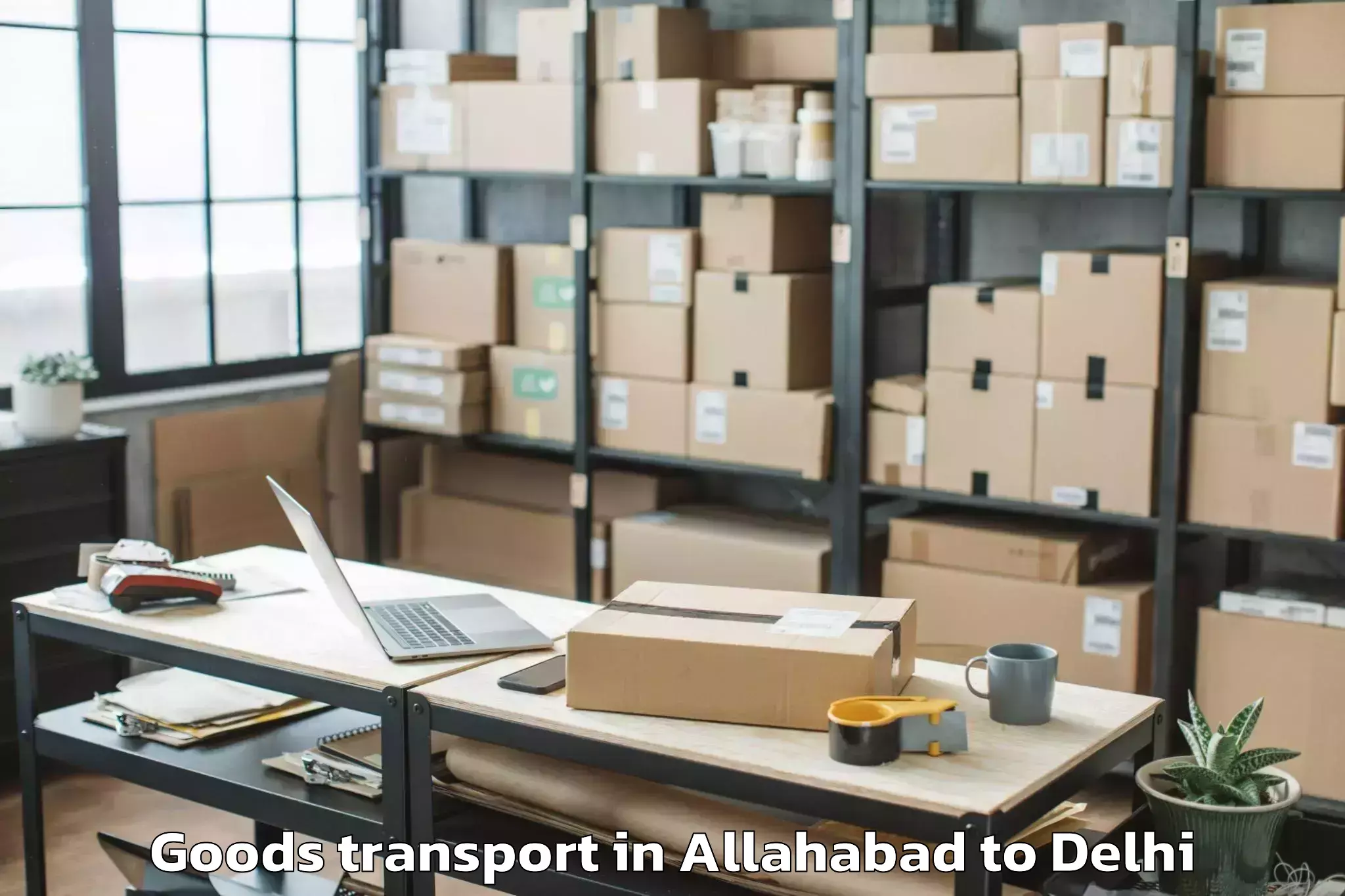 Book Allahabad to Mgf Metropolitan Mall Delhi Goods Transport